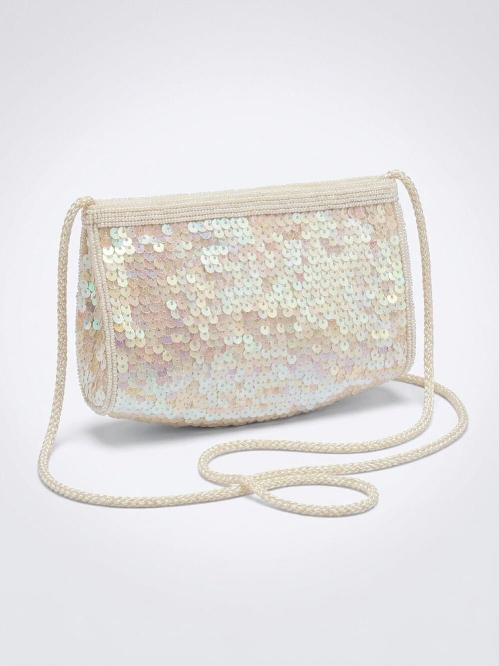 Vintage Crossbody Evening Bag Mini Purse Dangling Beaded Sequins Blinks Fairy